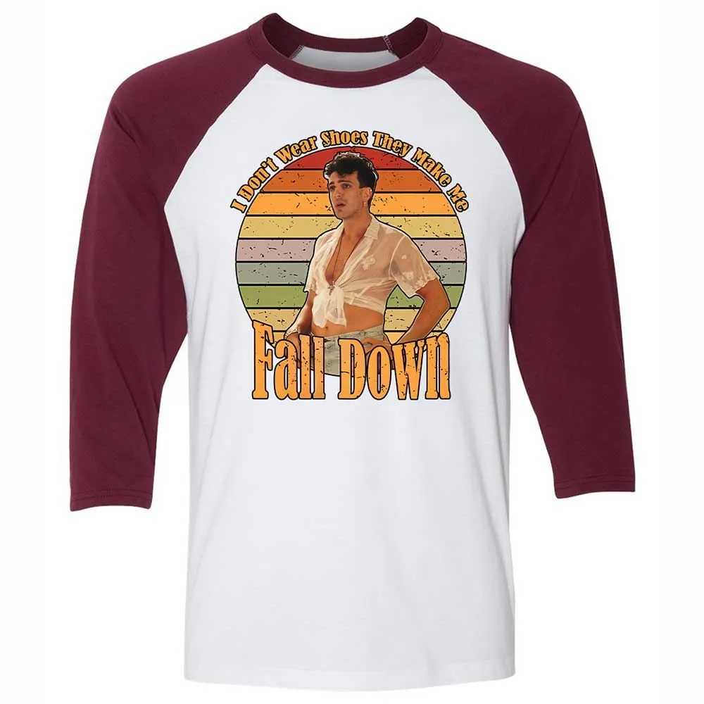 Unisex 3/4 Baseball Tee - Z3E114KV - White/Maroon - 7