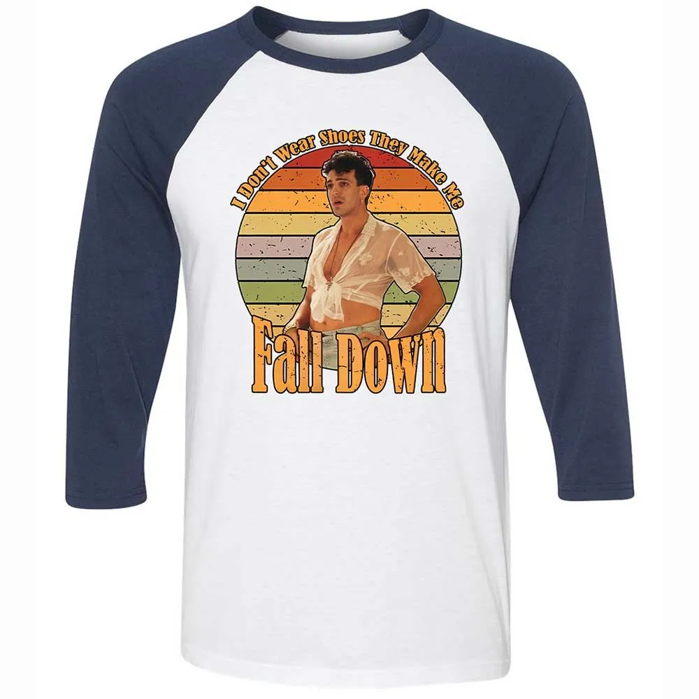 Unisex 3/4 Baseball Tee - Z3E114KV - White/Navy - 8
