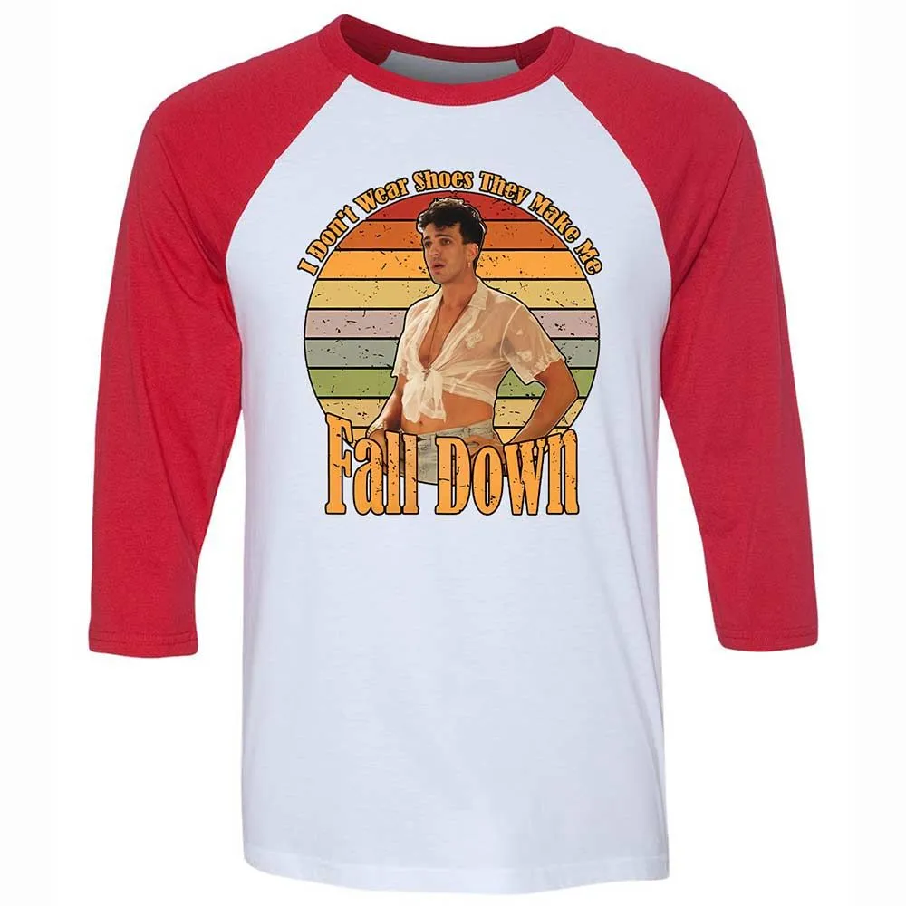 Unisex 3/4 Baseball Tee - Z3E114KV - White/Red - 9