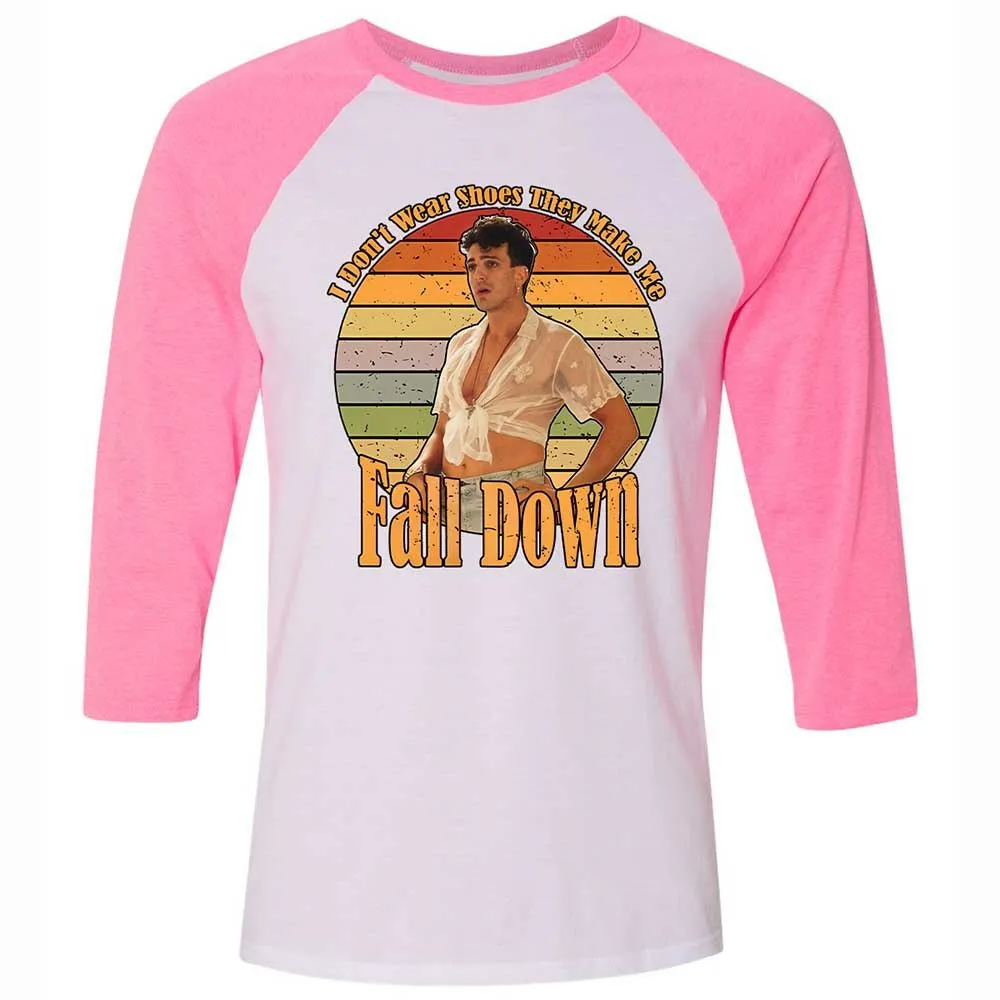 Unisex 3/4 Baseball Tee - Z3E114KV - White/Neon Pink - 12