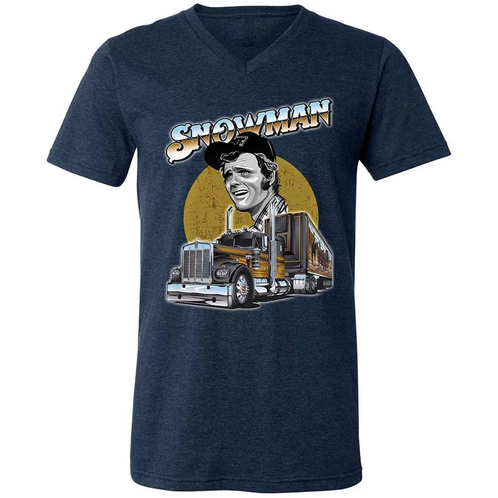 Unisex V-Neck T-Shirt - HZGDBTT7 - Heather Navy - 3