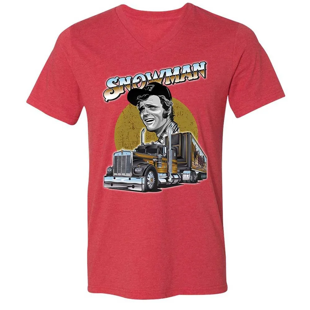 Unisex V-Neck T-Shirt - HZGDBTT7 - Heather Red - 7