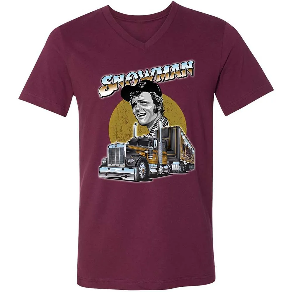 Unisex V-Neck T-Shirt - HZGDBTT7 - Maroon - 8