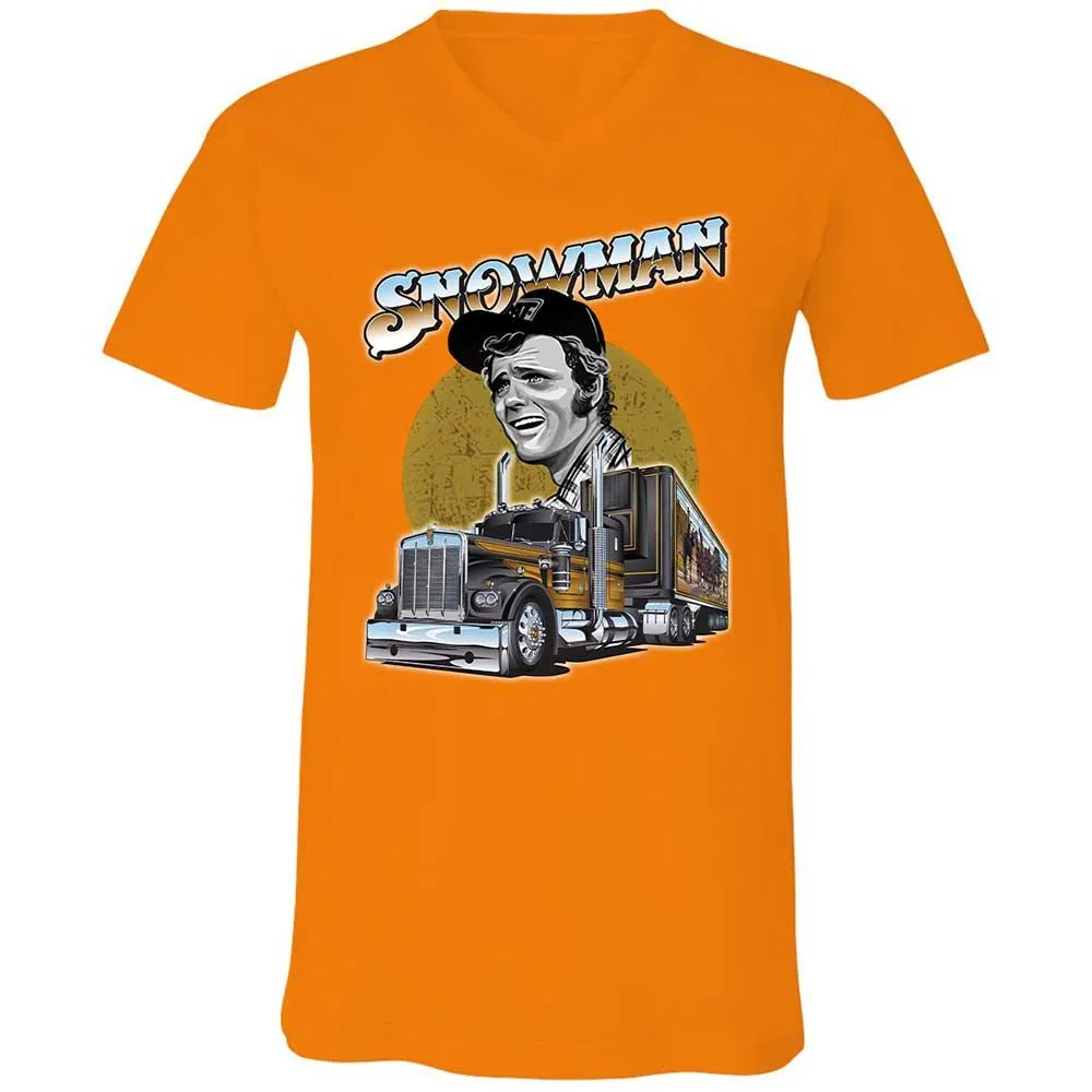 Unisex V-Neck T-Shirt - HZGDBTT7 - Orange - 12