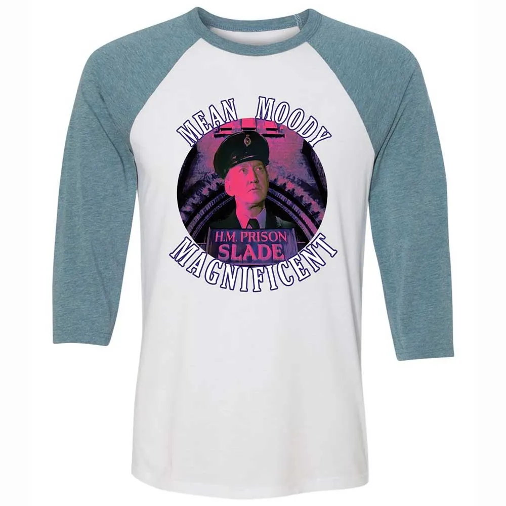 Unisex 3/4 Baseball Tee - R4BRZY4R - White/Denim - 3