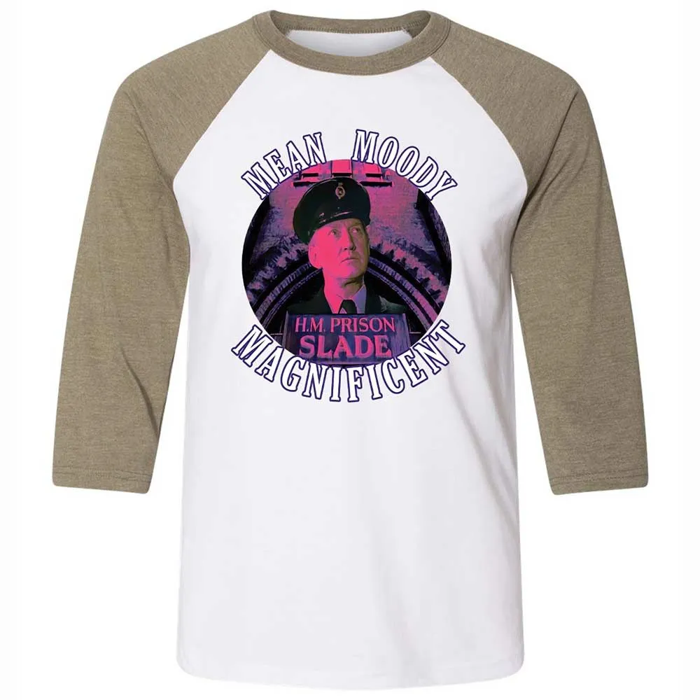 Unisex 3/4 Baseball Tee - R4BRZY4R - White/Heather Olive - 4