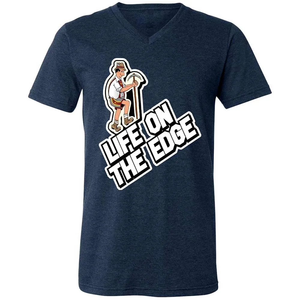 Unisex V-Neck T-Shirt - VVV2KCS2 - Heather Navy - 3