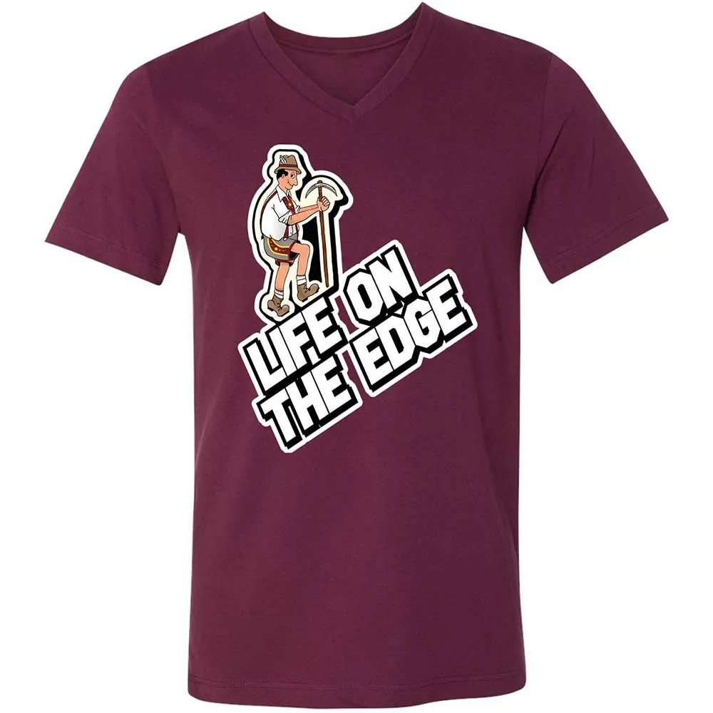 Unisex V-Neck T-Shirt - VVV2KCS2 - Maroon - 8