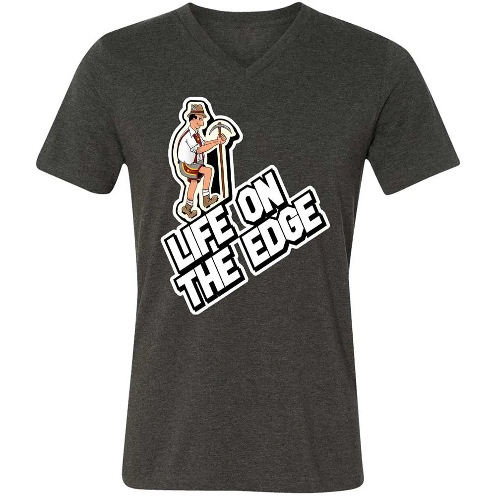 Unisex V-Neck T-Shirt - VVV2KCS2 - Dark Grey Heather - 9