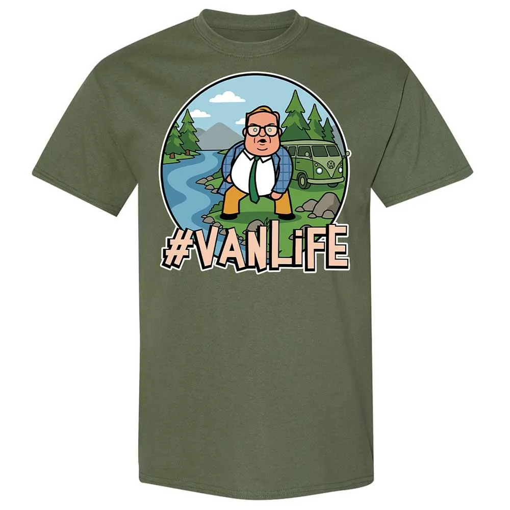 Vanlife living in a van down by the river - Military Green - 9