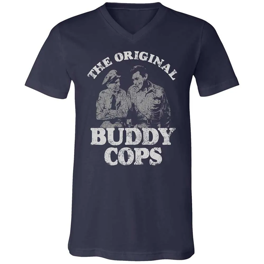 Unisex V-Neck T-Shirt - LR89QXS4 - Navy - 2