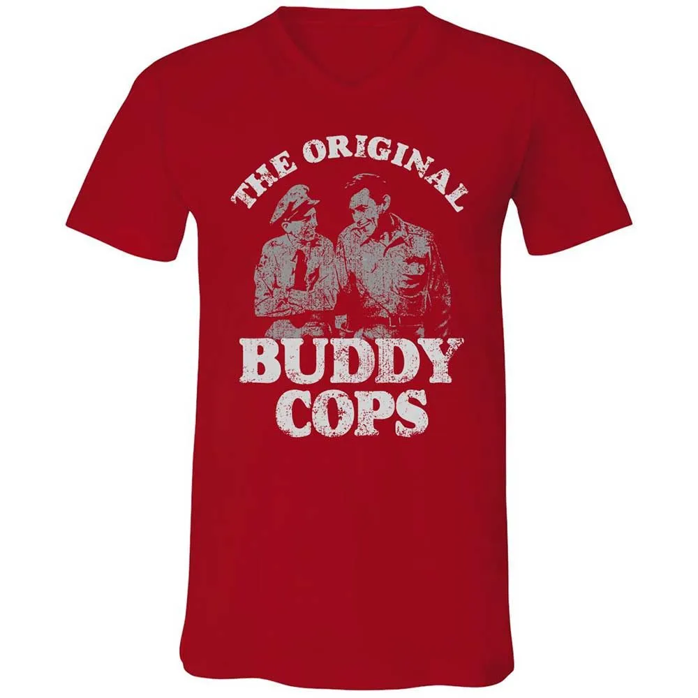Unisex V-Neck T-Shirt - LR89QXS4 - Red - 6