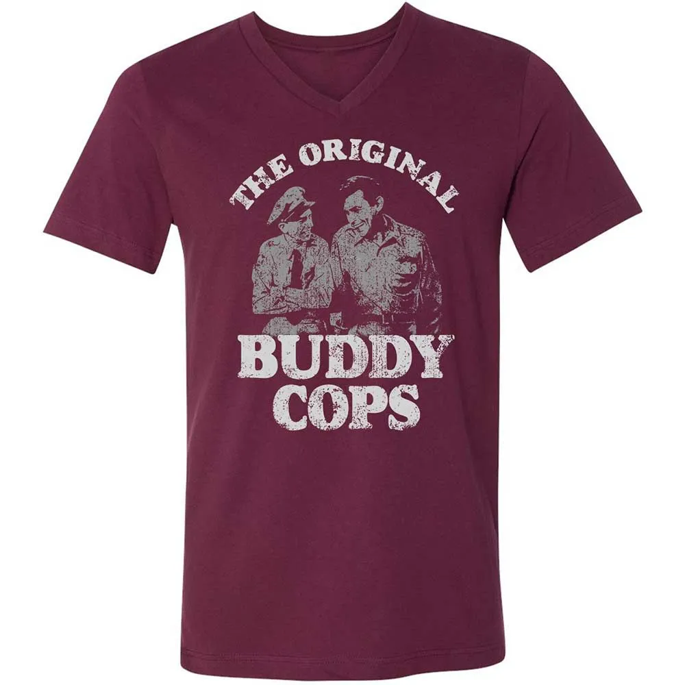 Unisex V-Neck T-Shirt - LR89QXS4 - Maroon - 8