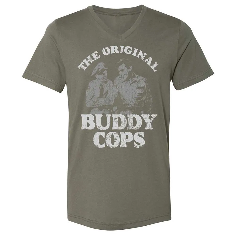Unisex V-Neck T-Shirt - LR89QXS4 - Military Green - 11