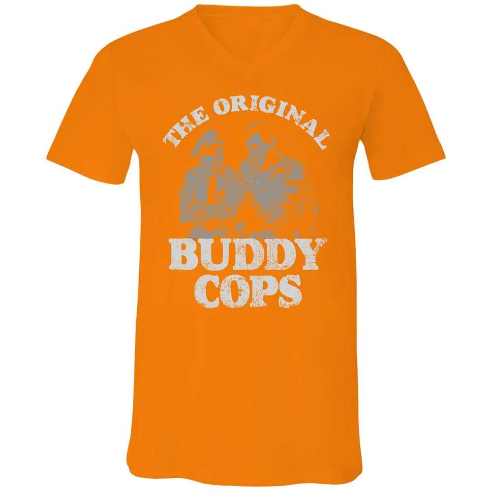 Unisex V-Neck T-Shirt - LR89QXS4 - Orange - 12
