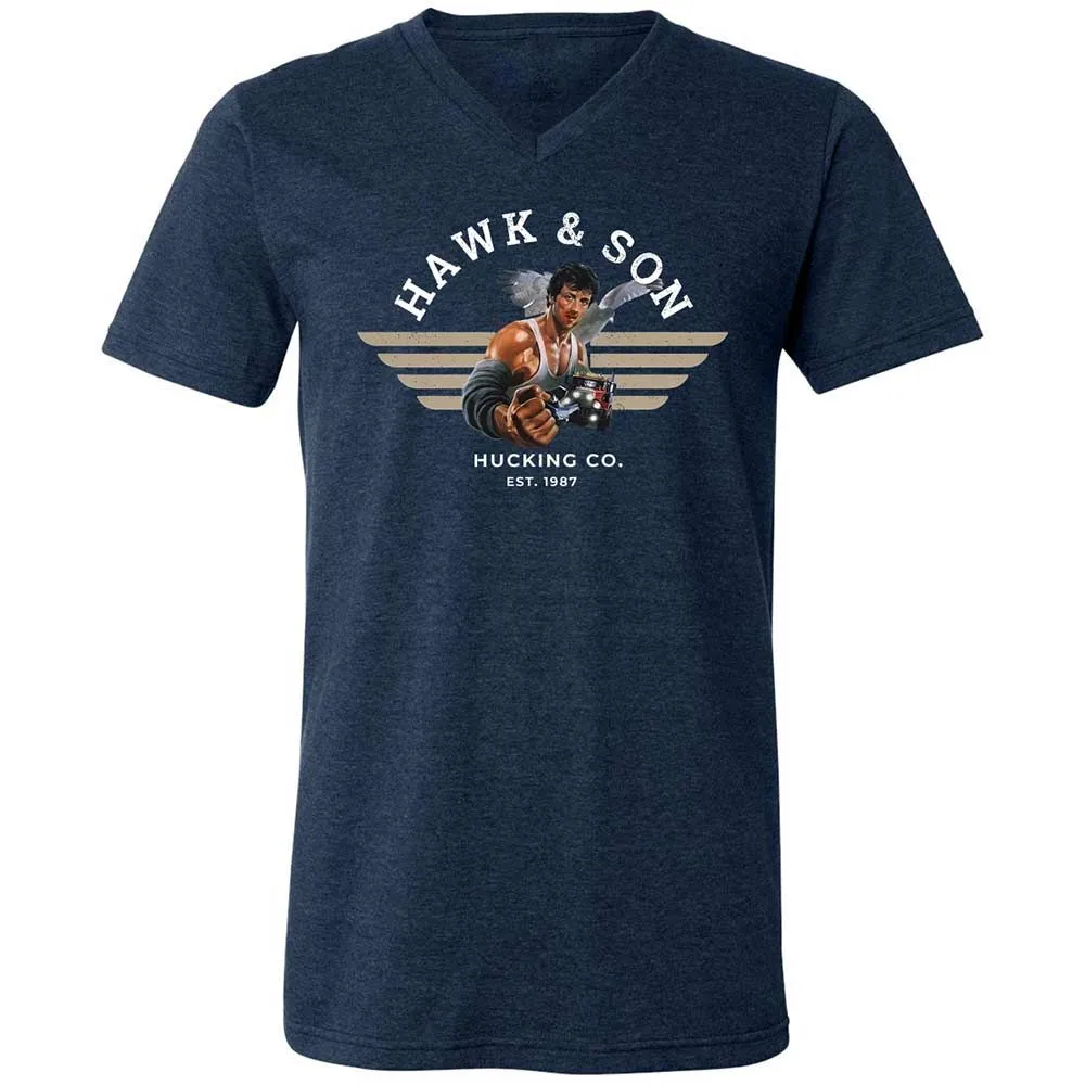 Unisex V-Neck T-Shirt - G827UPAN - Heather Navy - 3