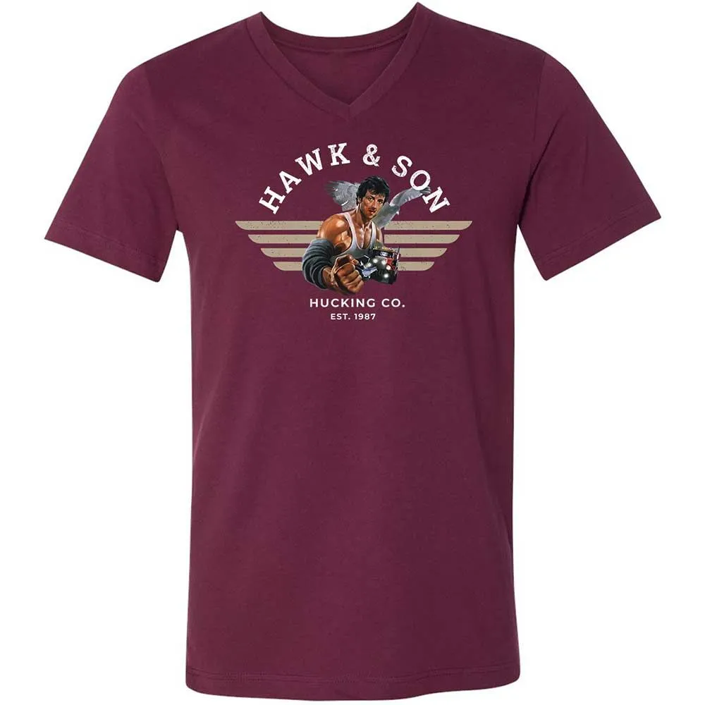 Unisex V-Neck T-Shirt - G827UPAN - Maroon - 8