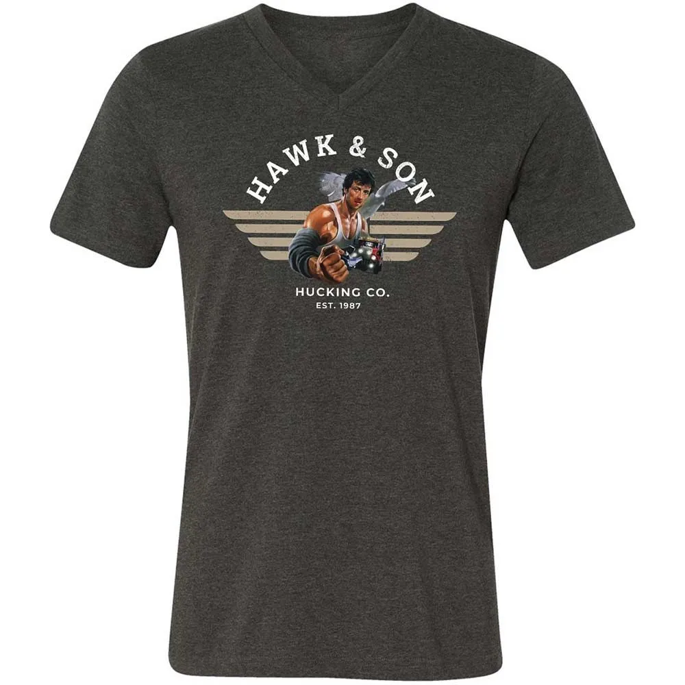 Unisex V-Neck T-Shirt - G827UPAN - Dark Grey Heather - 9