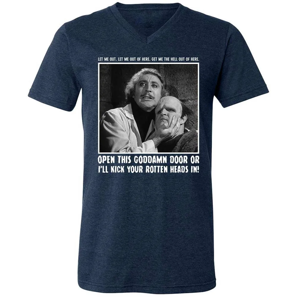 Unisex V-Neck T-Shirt - FU8ECDG2 - Heather Navy - 3
