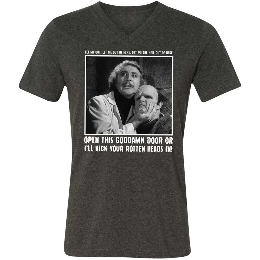 Unisex V-Neck T-Shirt - FU8ECDG2 - Dark Grey Heather - 9