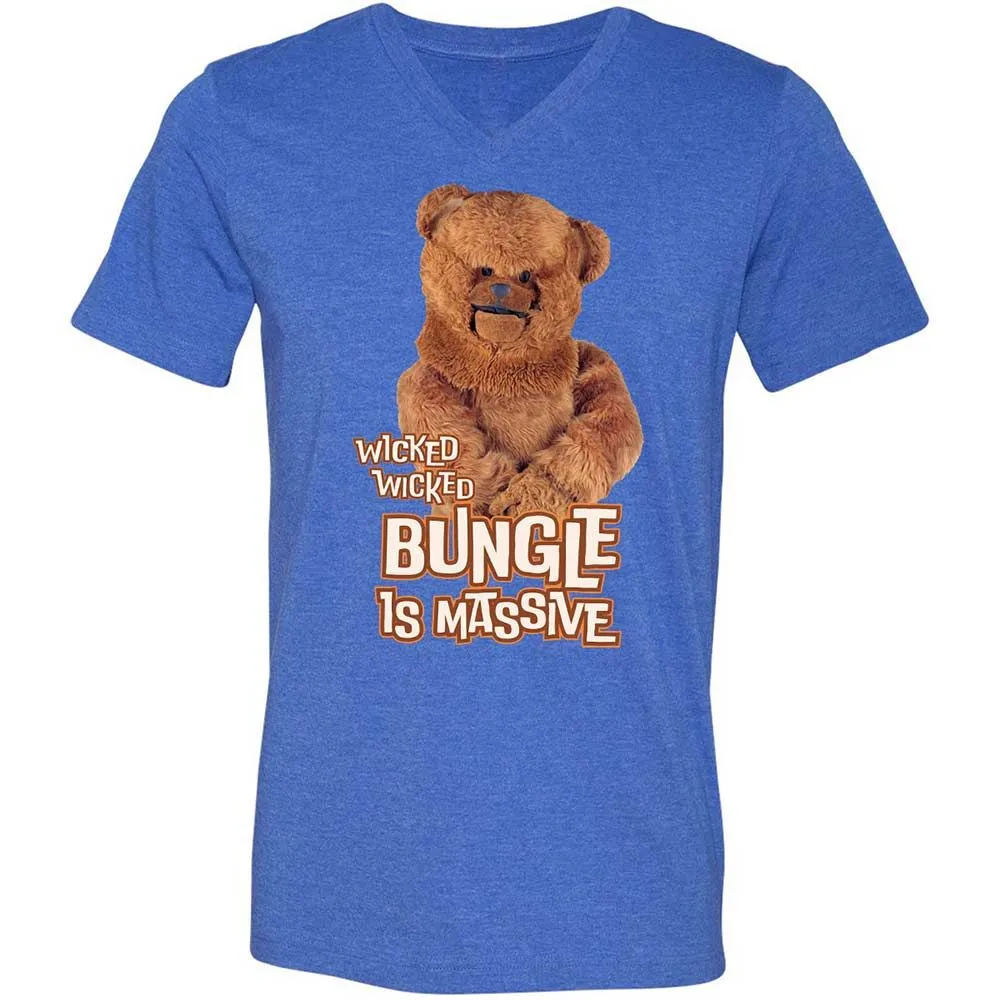 Unisex V-Neck T-Shirt - W3X7QGEV - Heather True Royal - 5