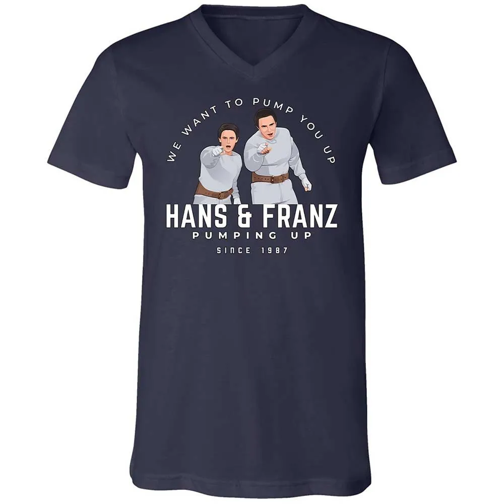 Unisex V-Neck T-Shirt - B6JXCDVC - Navy - 2