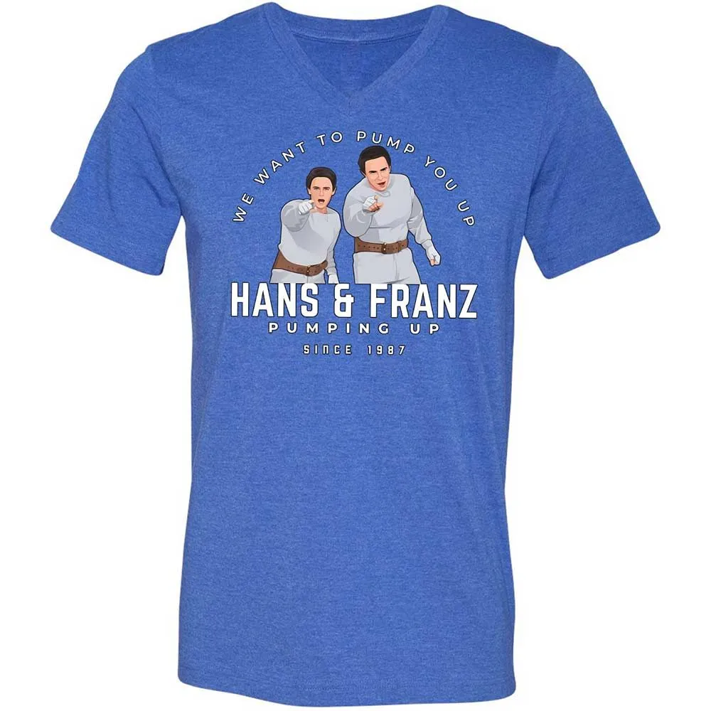 Unisex V-Neck T-Shirt - B6JXCDVC - Heather True Royal - 5