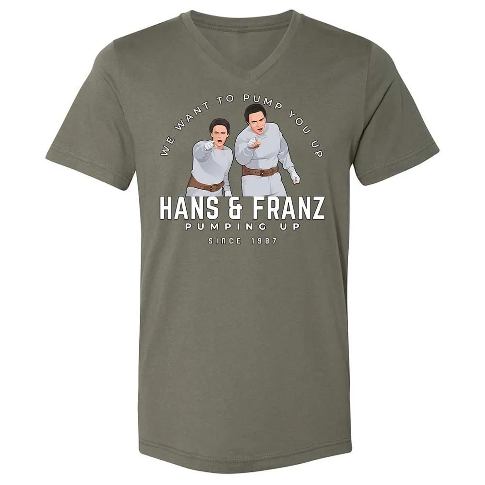 Unisex V-Neck T-Shirt - B6JXCDVC - Military Green - 11