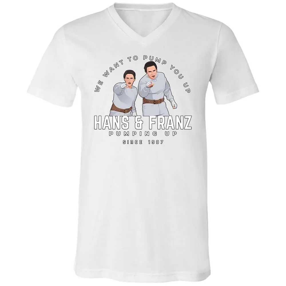 Unisex V-Neck T-Shirt - B6JXCDVC - White - 16