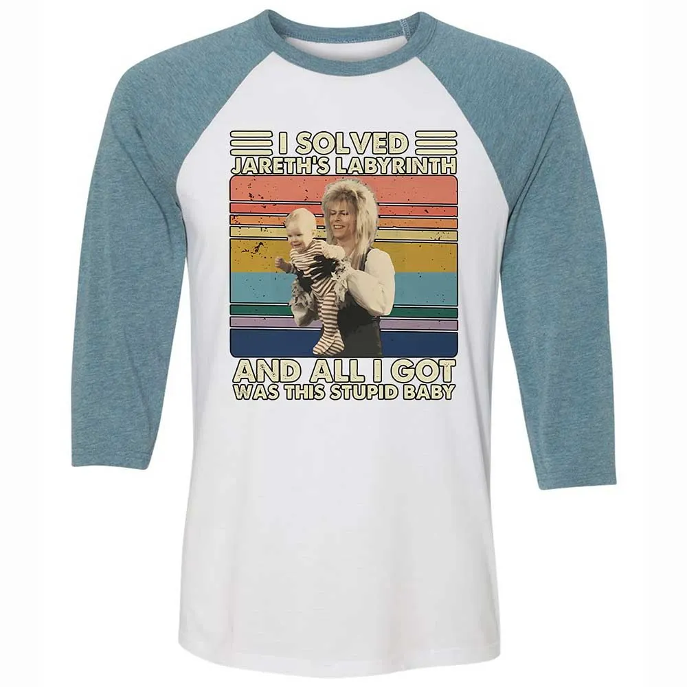 Unisex 3/4 Baseball Tee - MWA2V3R2 - White/Denim - 3