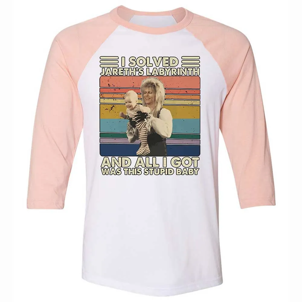 Unisex 3/4 Baseball Tee - MWA2V3R2 - White/Heather Peach - 5