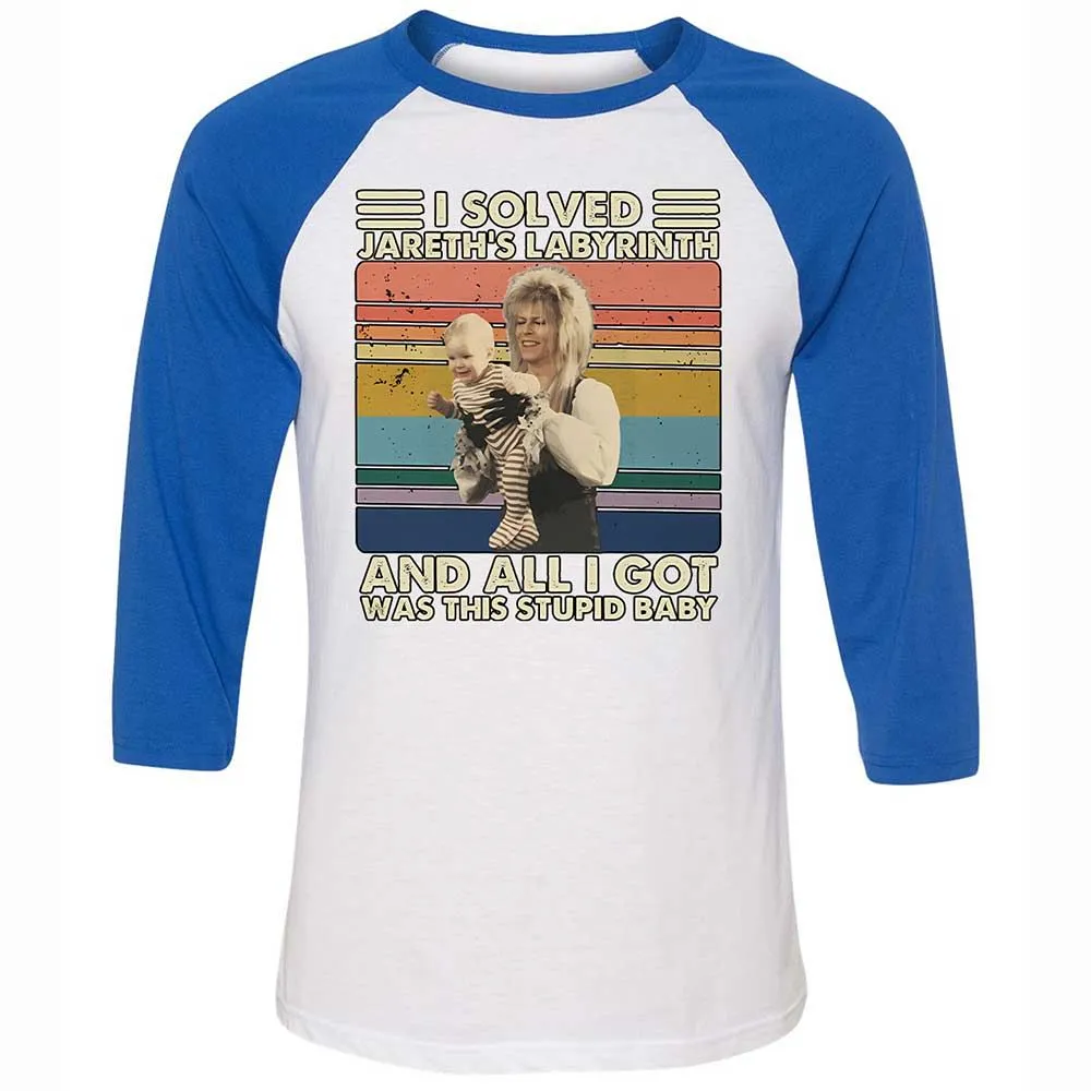Unisex 3/4 Baseball Tee - MWA2V3R2 - White/True Royal - 10
