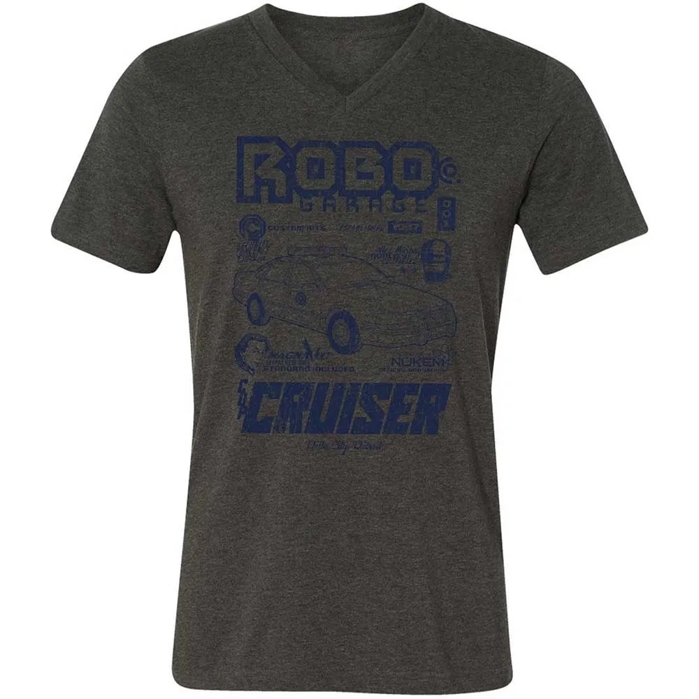 Unisex V-Neck T-Shirt - FU7SPXAV - Dark Grey Heather - 8