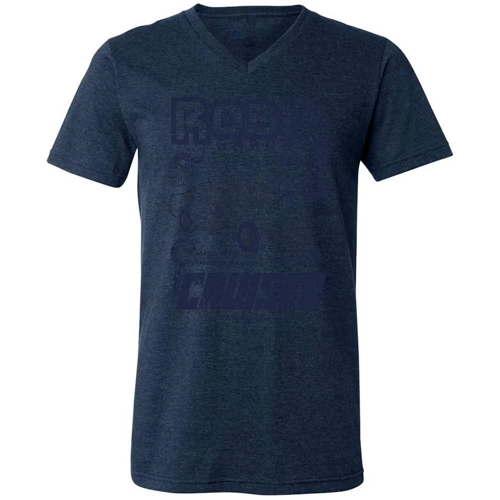 Unisex V-Neck T-Shirt - FU7SPXAV - Heather Navy - 13