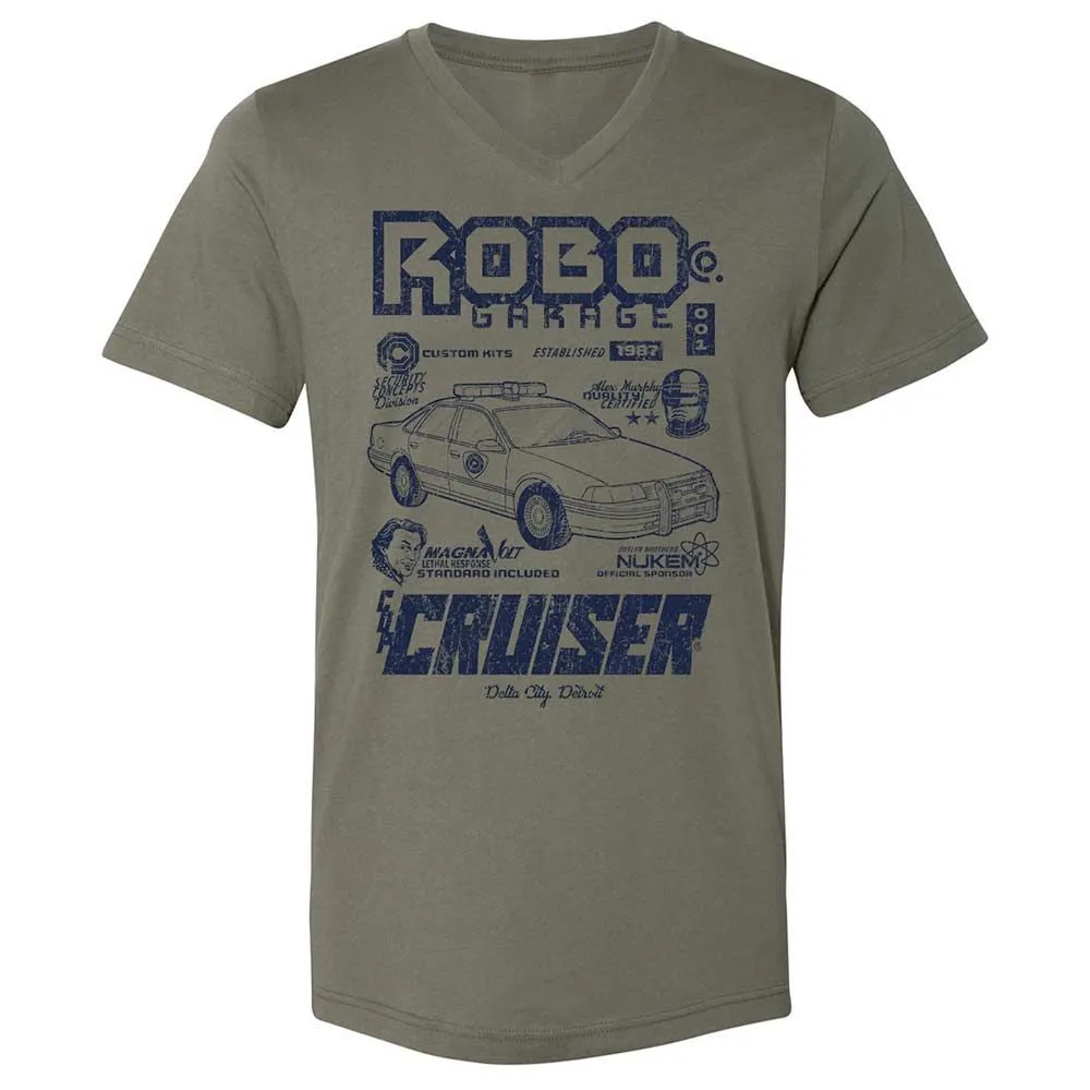 Unisex V-Neck T-Shirt - FU7SPXAV - Military Green - 15