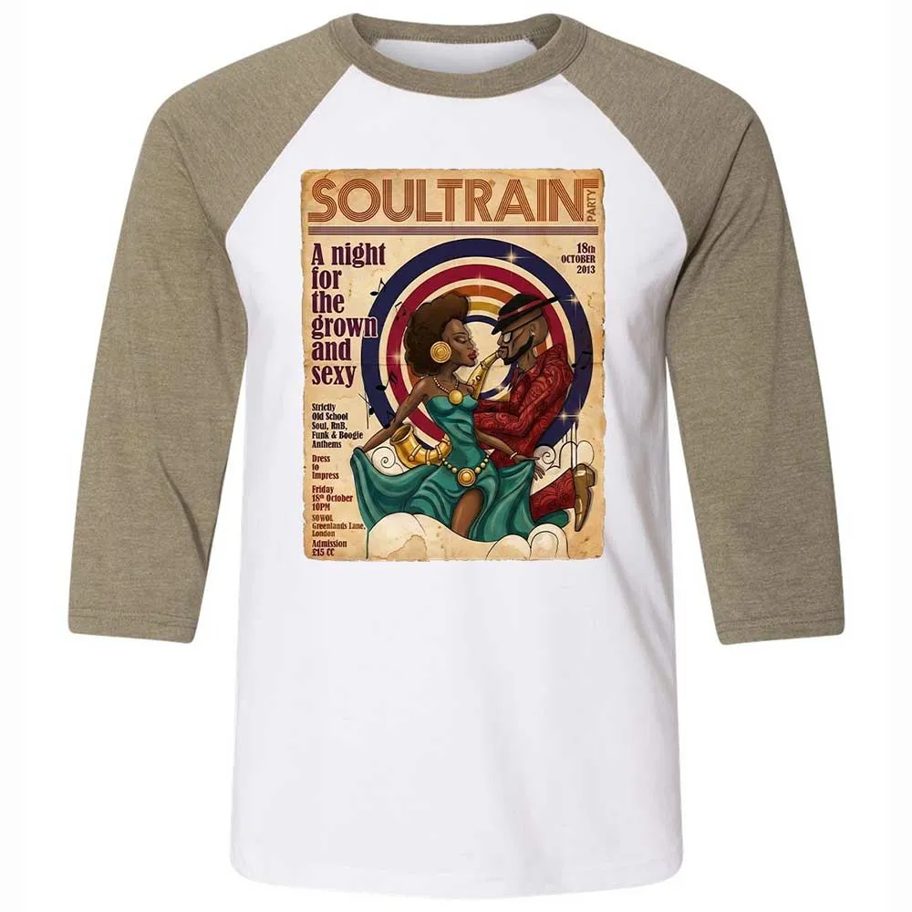 Unisex 3/4 Baseball Tee - YXYGR8EJ - White/Heather Olive - 4