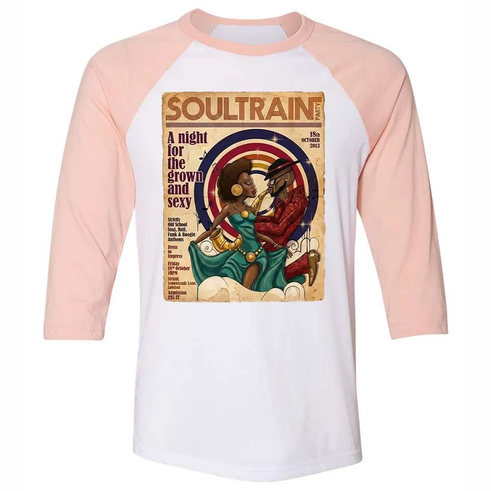 Unisex 3/4 Baseball Tee - YXYGR8EJ - White/Heather Peach - 5