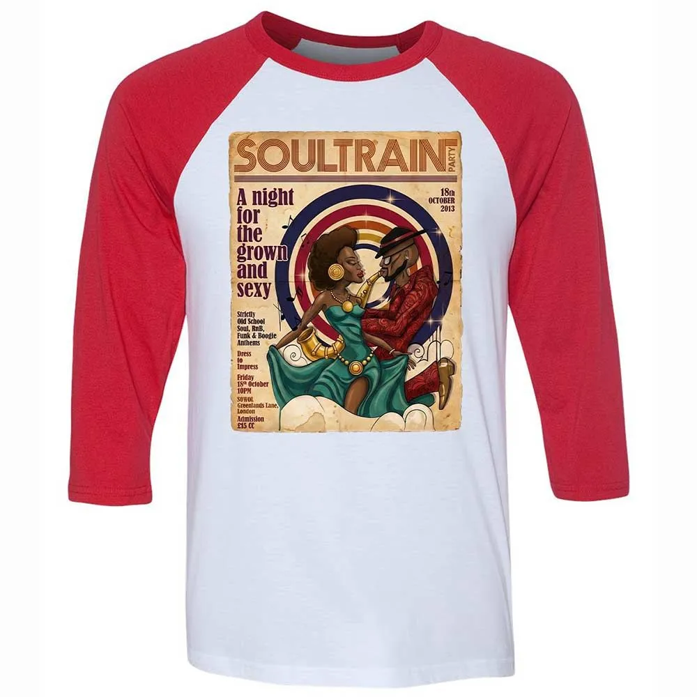 Unisex 3/4 Baseball Tee - YXYGR8EJ - White/Red - 9