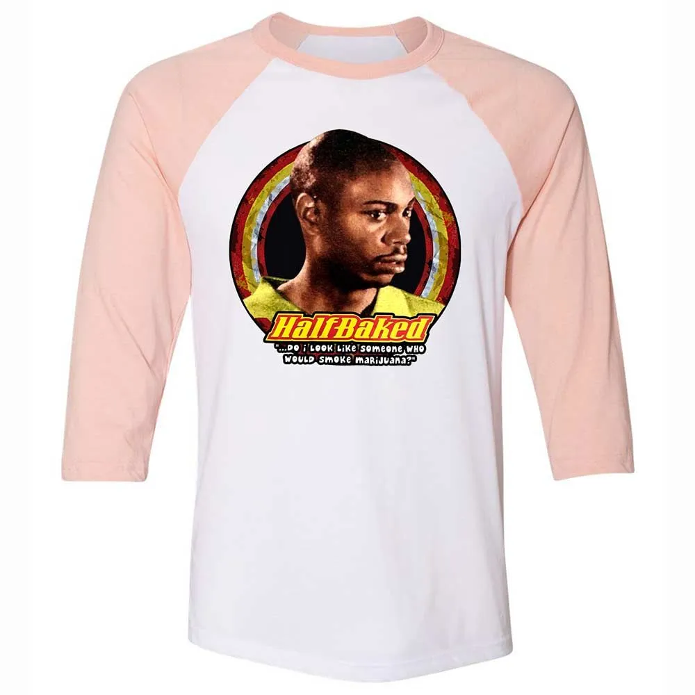 Unisex 3/4 Baseball Tee - 8LEX1AE1 - White/Heather Peach - 5