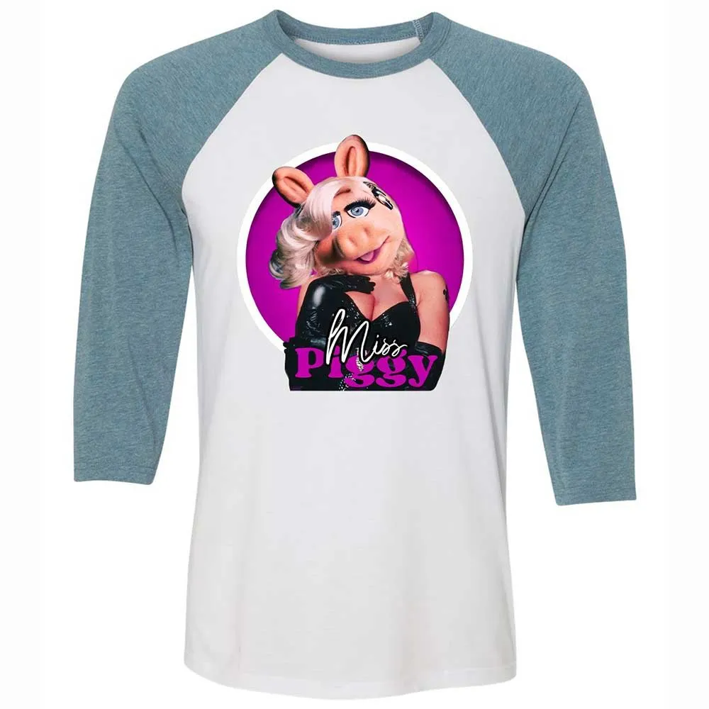 Unisex 3/4 Baseball Tee - LMEGG2W4 - White/Denim - 3