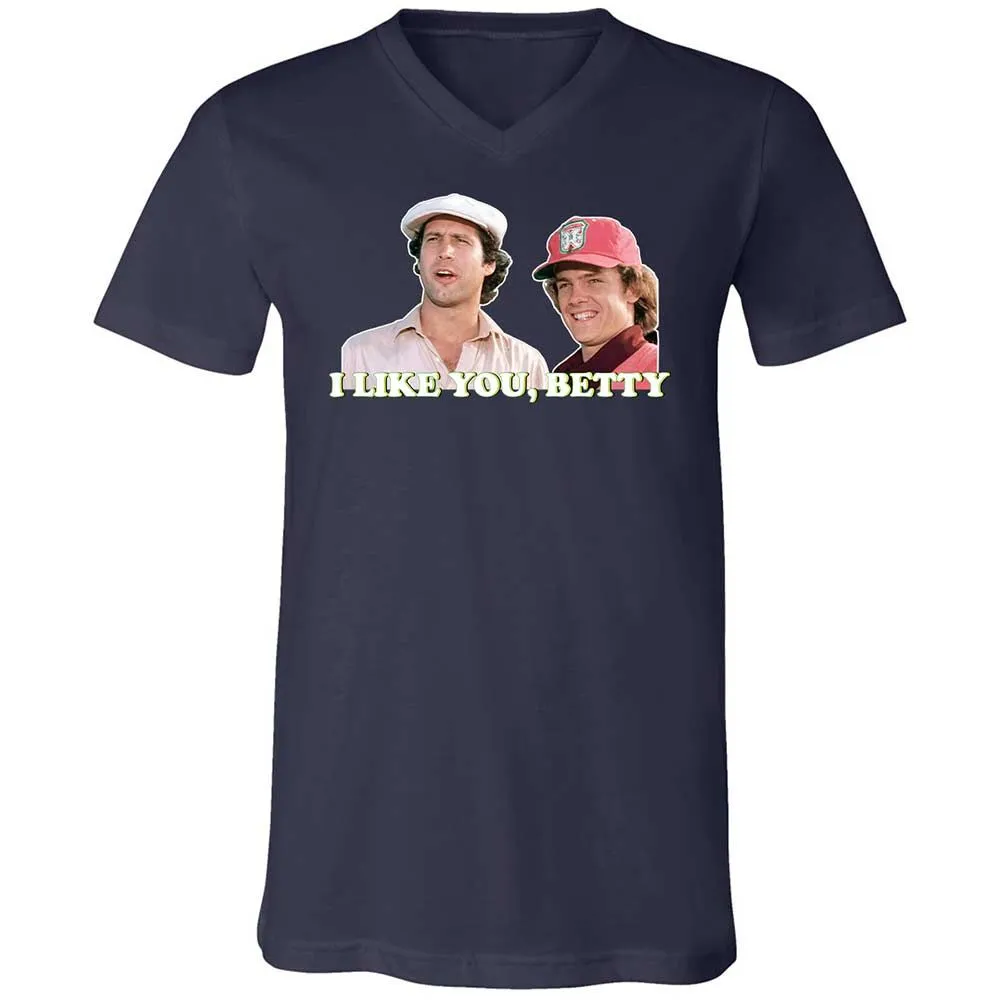 Unisex V-Neck T-Shirt - ZE3LN7TP - Navy - 2