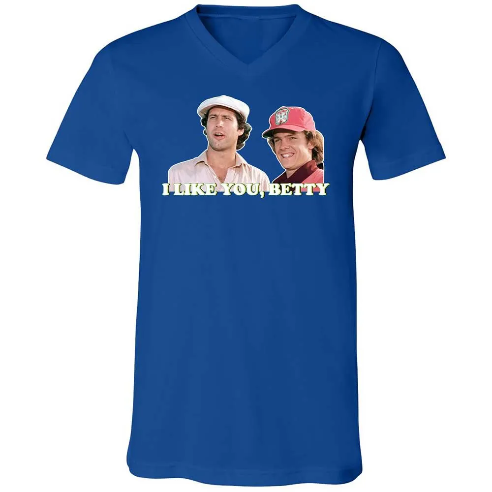 Unisex V-Neck T-Shirt - ZE3LN7TP - True Royal - 4