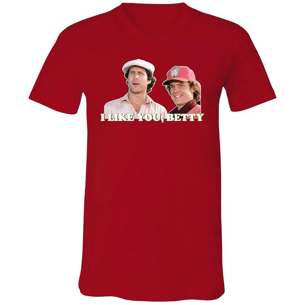 Unisex V-Neck T-Shirt - ZE3LN7TP - Red - 6