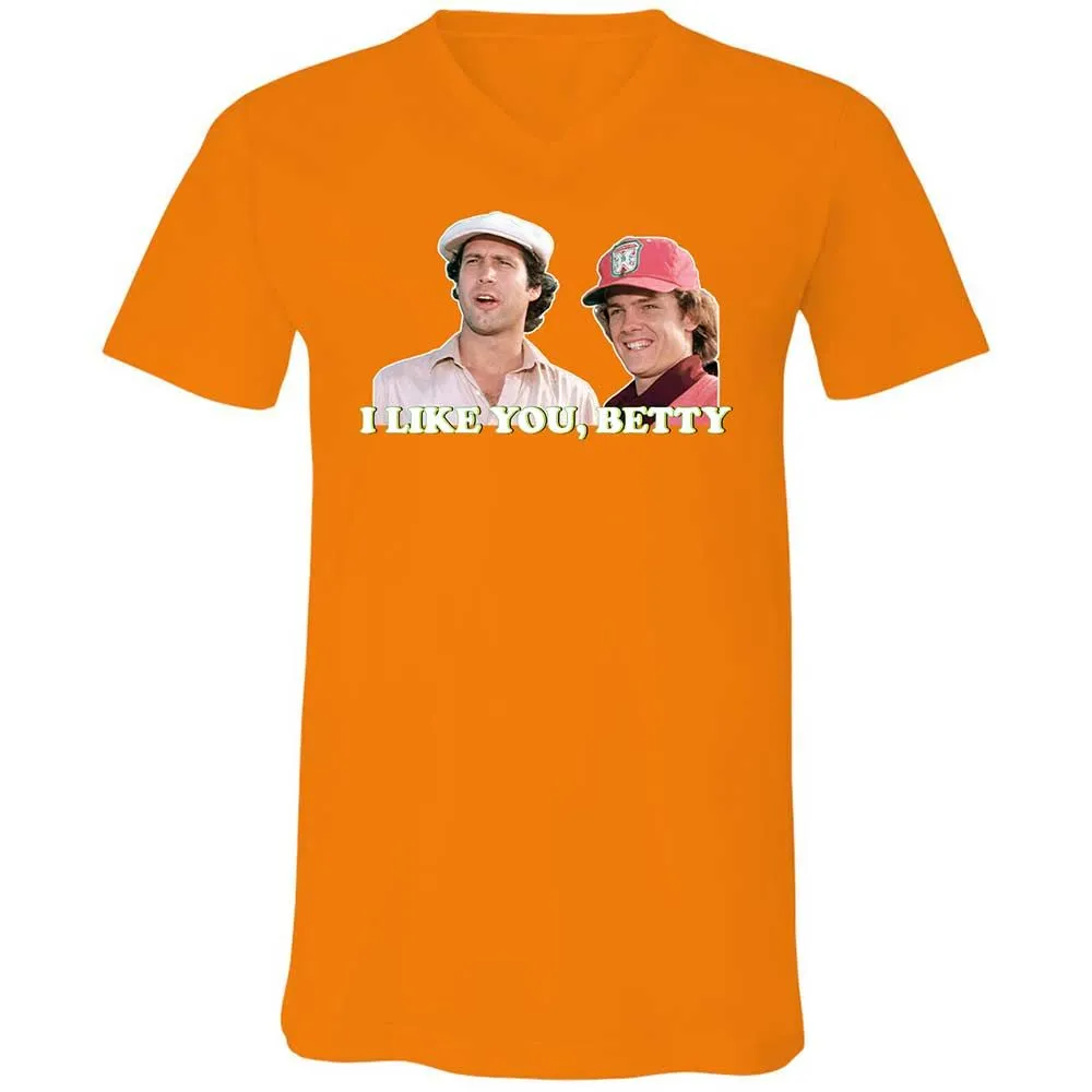 Unisex V-Neck T-Shirt - ZE3LN7TP - Orange - 12