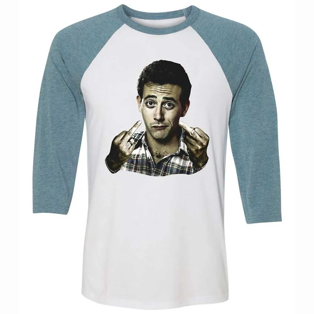 Unisex 3/4 Baseball Tee - GQDL9QPQ - White/Denim - 3
