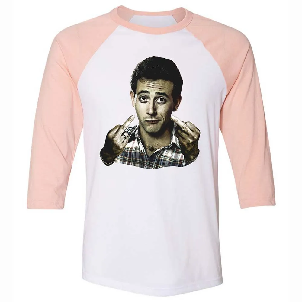 Unisex 3/4 Baseball Tee - GQDL9QPQ - White/Heather Peach - 5