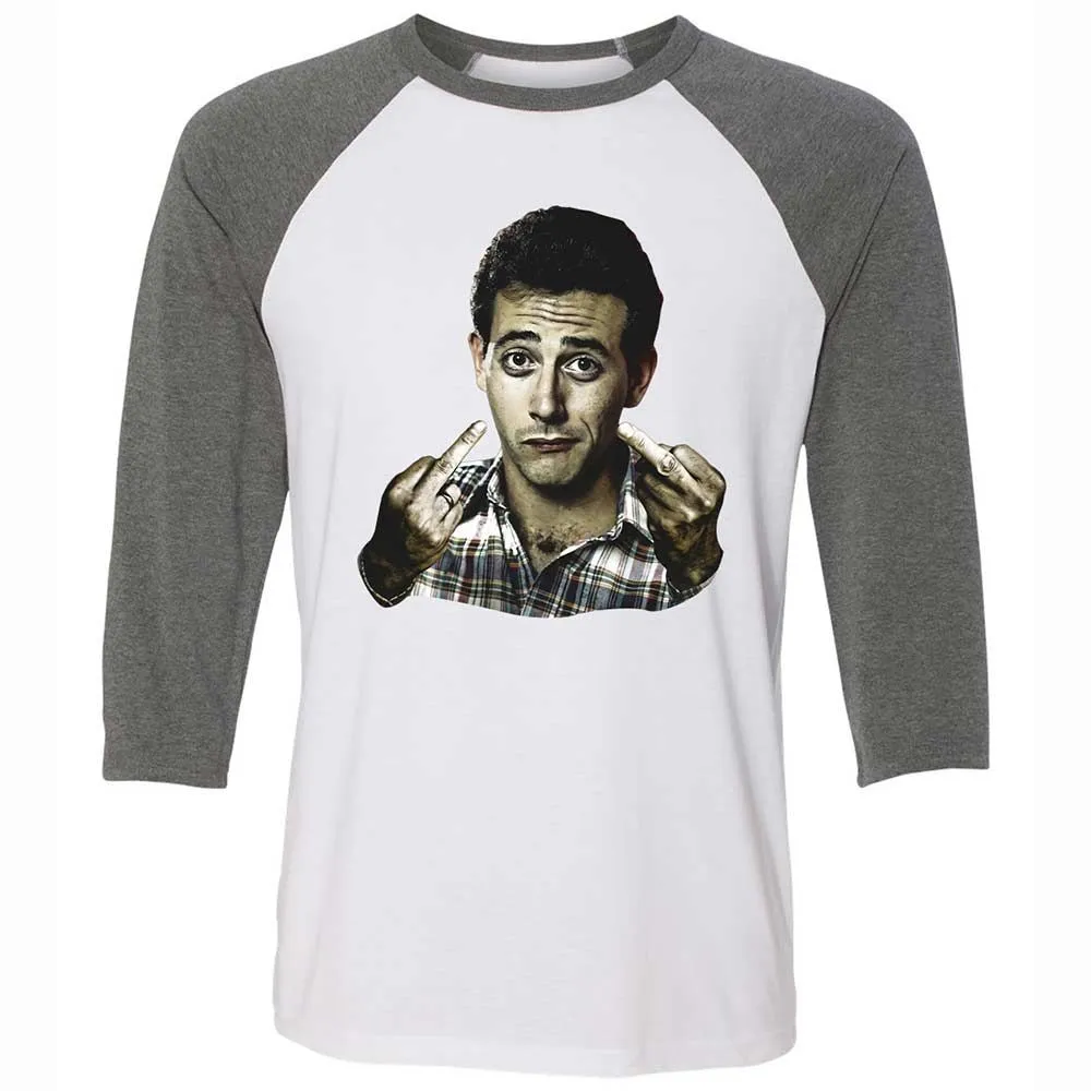 Unisex 3/4 Baseball Tee - GQDL9QPQ - White/Deep Heather - 11
