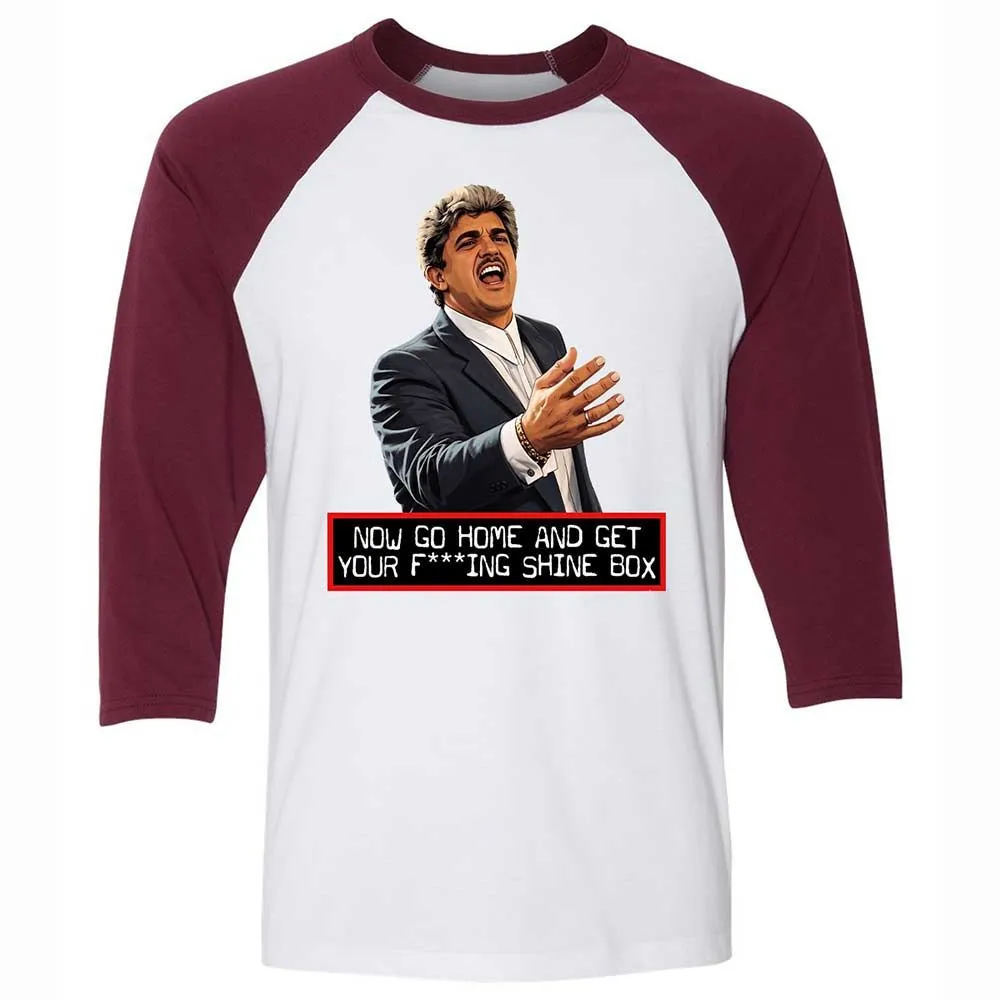 Unisex 3/4 Baseball Tee - TJT2QZJP - White/Maroon - 7