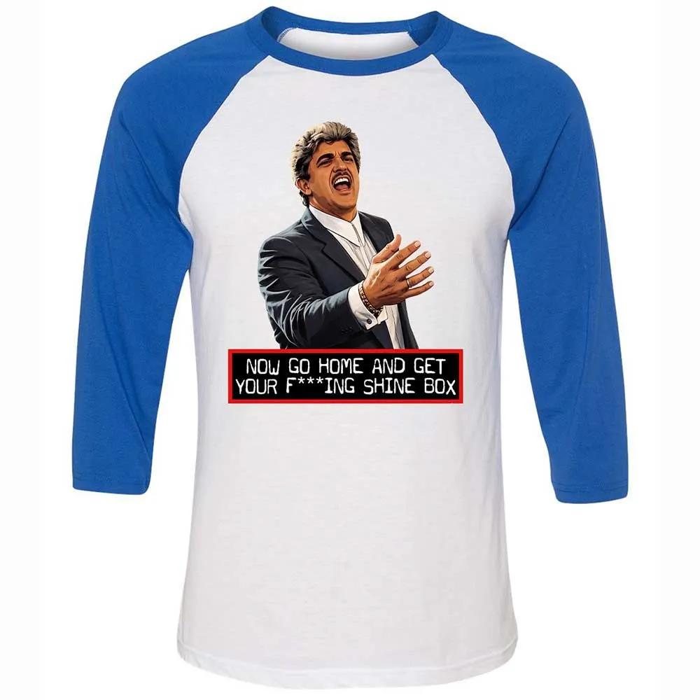 Unisex 3/4 Baseball Tee - TJT2QZJP - White/True Royal - 10