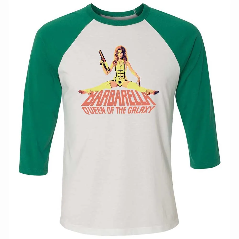 Unisex 3/4 Baseball Tee - 9G3TVV6J - White/Kelly - 6